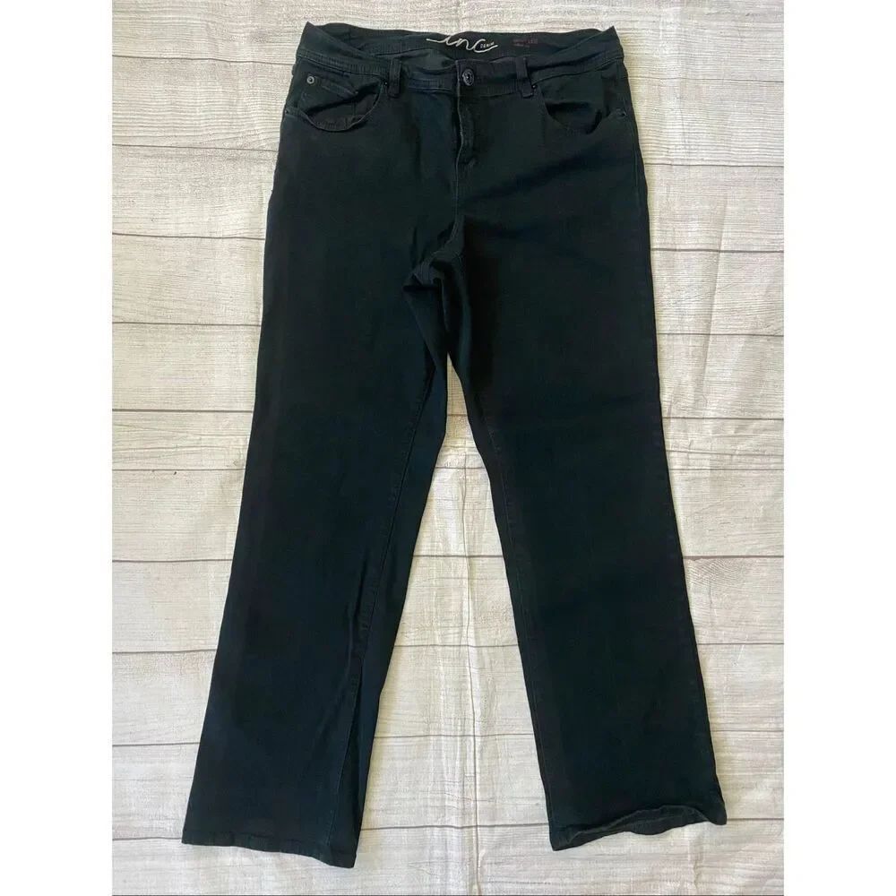 INC International Concepts women 14 cotton blend stretchy curvy fit bootleg jean